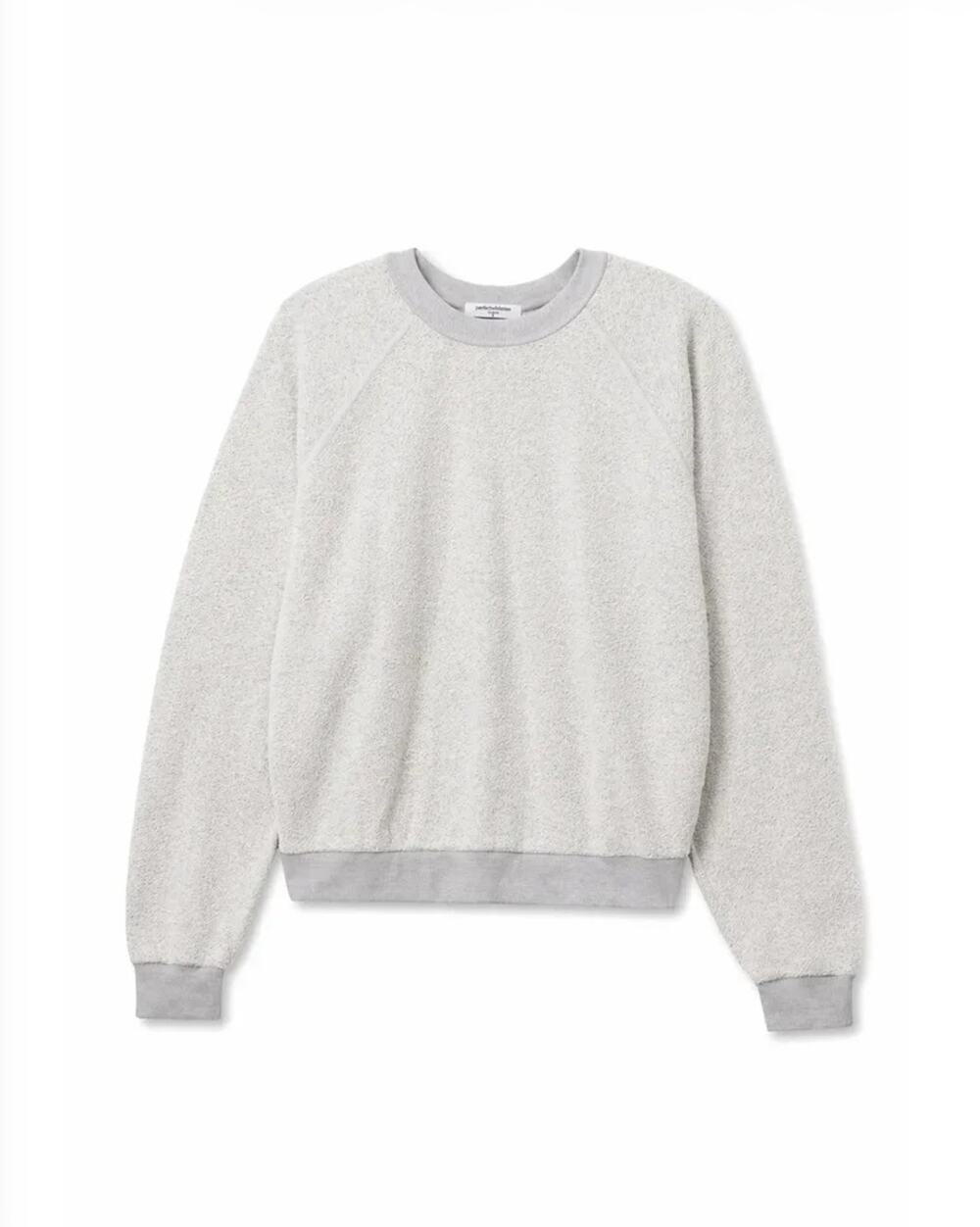 Perfectwhitetee Ziggy Reverse Fleece Gray Oversized Crewneck Sweatshirt Medium